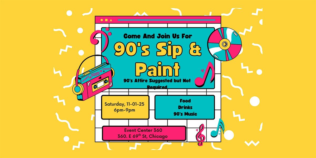 90's Paint and Sip, 1 November | Event in Chicago | AllEvents
