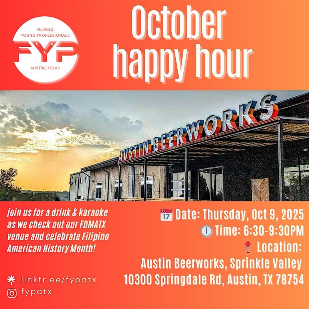 FYP ATX Happy Hour: October, 9 October | Event in Austin | AllEvents
