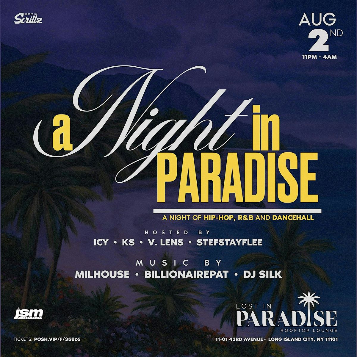 Night  In Paradise: NYC's Biggest  Rooftop Party, 2 August | Event in Queens | AllEvents