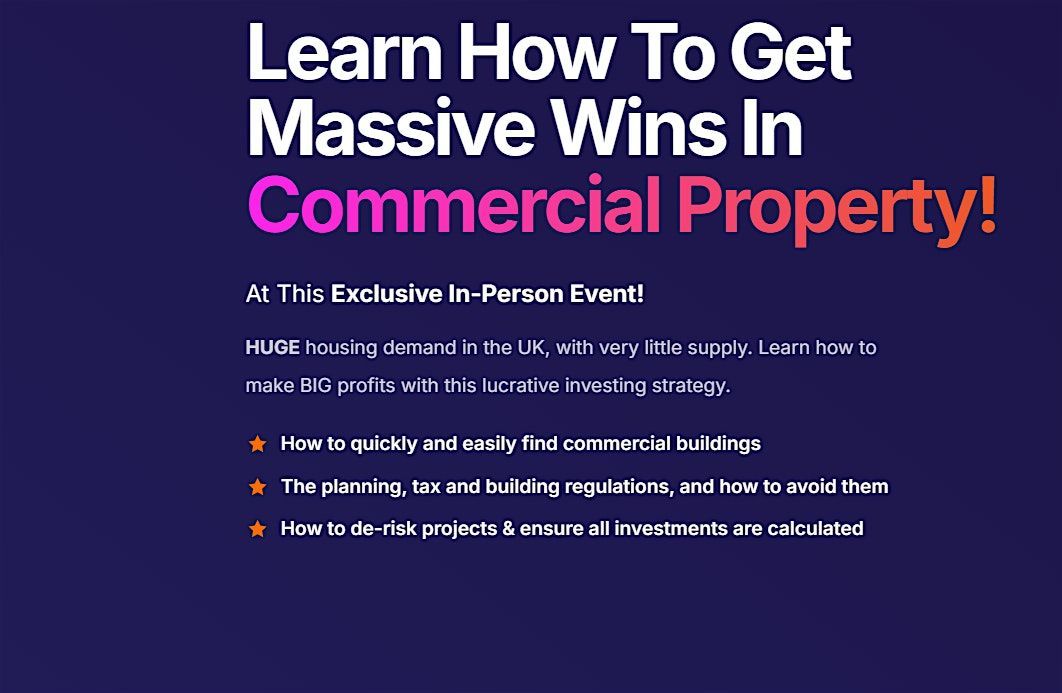 Commercial Property: your NEW source of REVENUE, 28 November | Event in Hampton | AllEvents