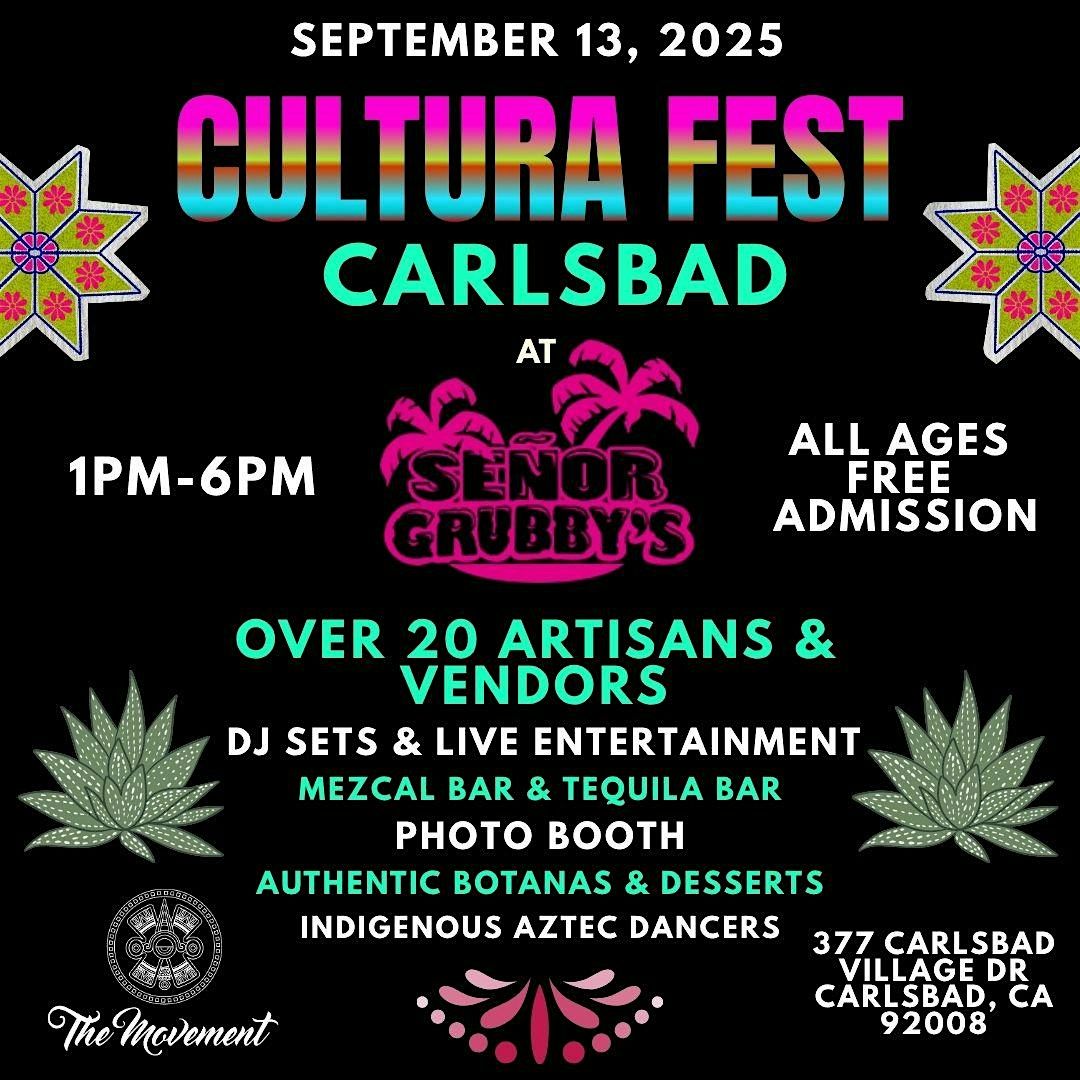Cultura Fest - Carlsbad @ Señor Grubby’s, 13 September | Event in Carlsbad | AllEvents
