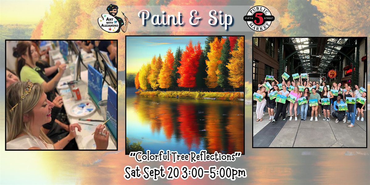 Paint & Sip at 5th St Alley “Colorful Tree Reflections”, 20 September | Event in Eugene | AllEvents
