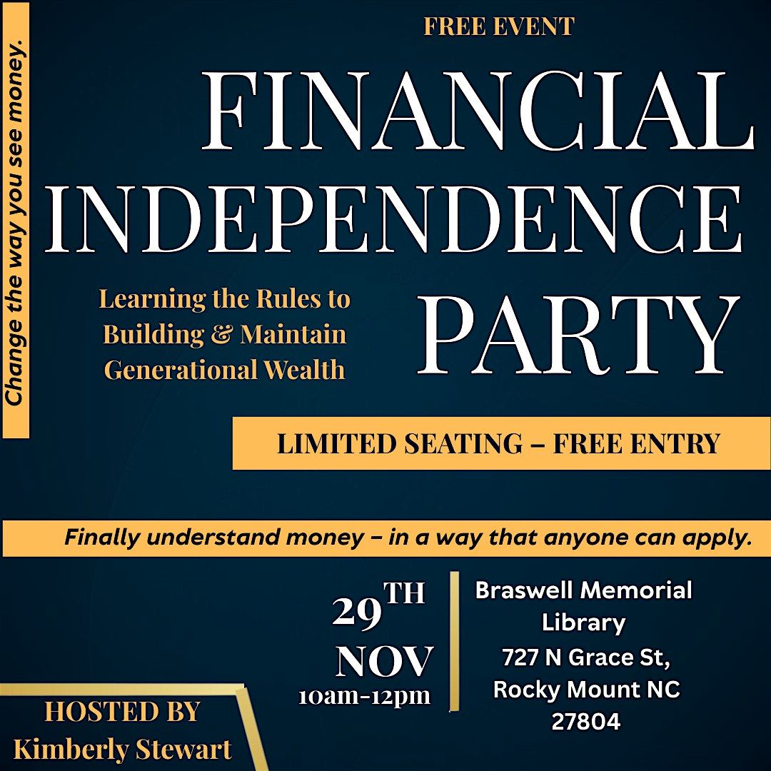 Financial Independence Party | Event in Rocky Mount | AllEvents