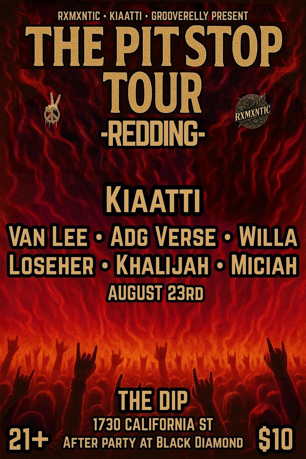 RXMXNTIC | KIAATTI | GROOVERELLY PRESENT: THE PIT STOP TOUR, 23 August | Event in Redding | AllEvents
