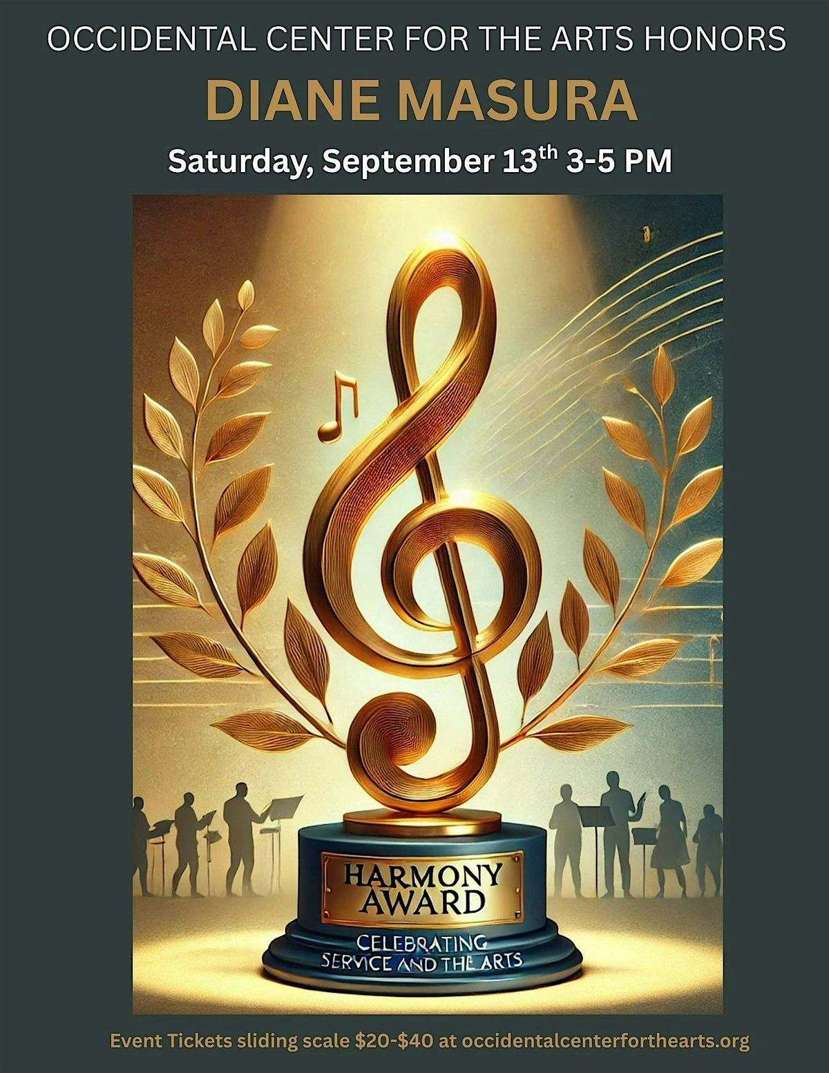 Harmony Award Honoring Diane Masura, 13 September | Event in Occidental | AllEvents