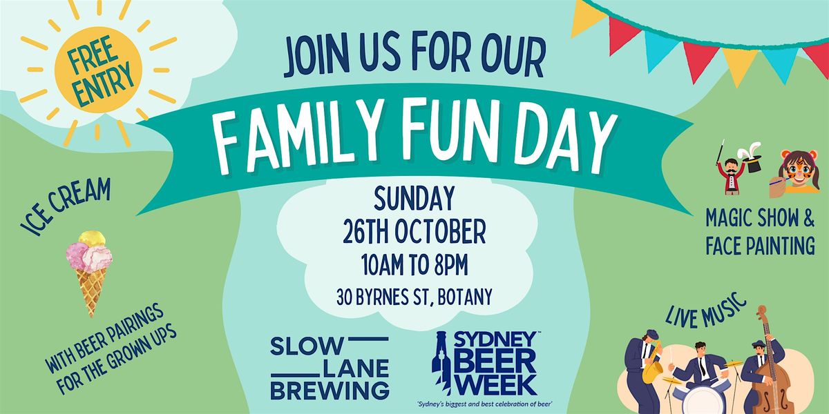 Family Fun Day @ Slow Lane Brewing, 26 October | Event in Botany | AllEvents