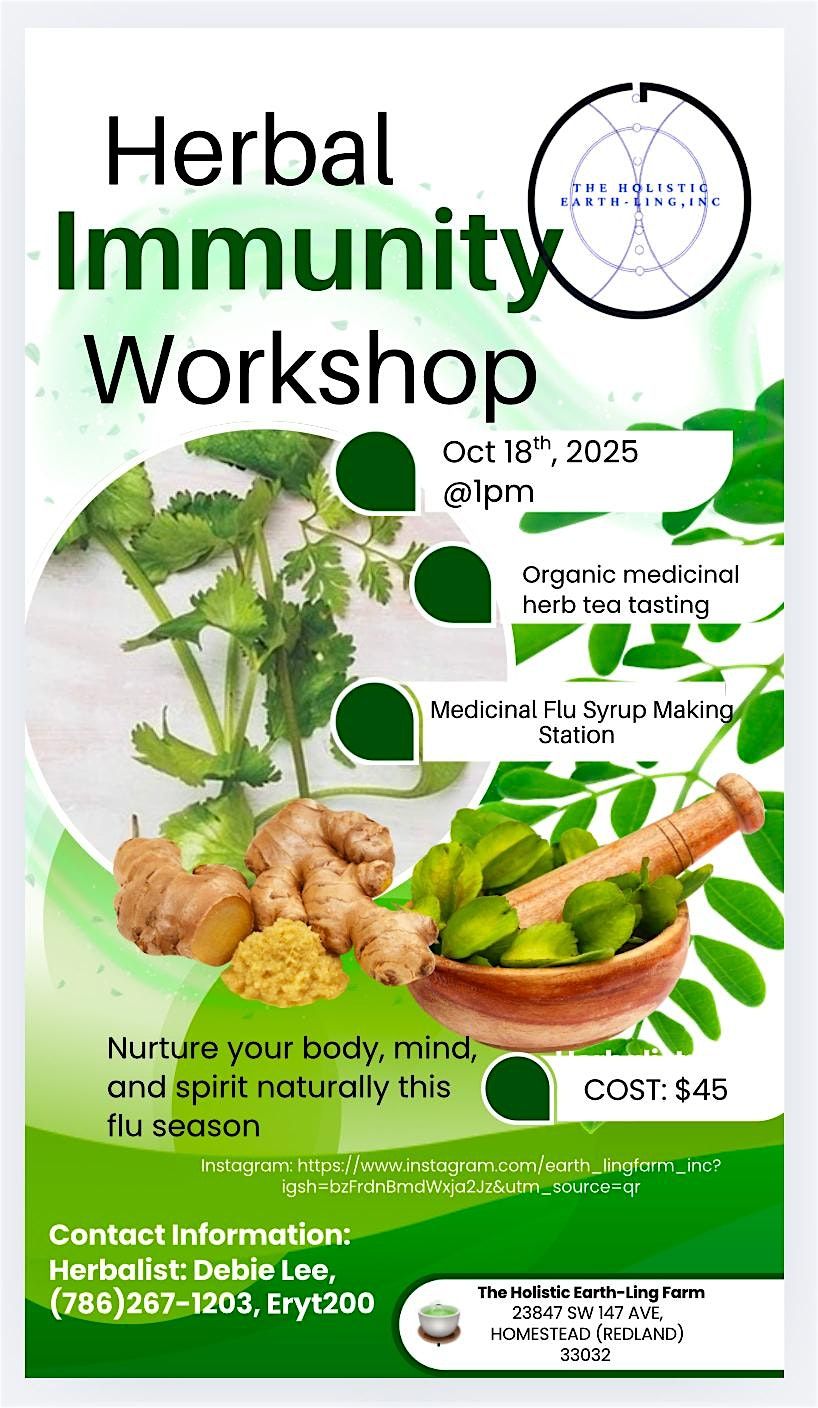 Herbal IMMUNITY Workshop for All, 18 November | Event in Homestead | AllEvents