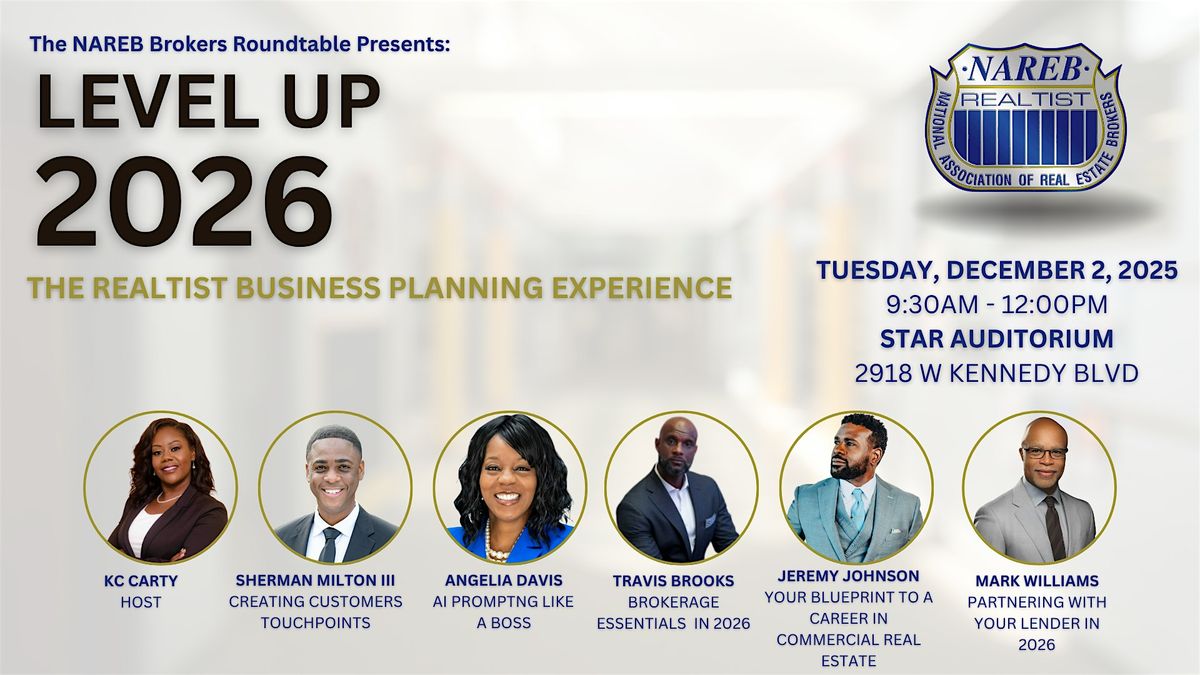 Level Up 2026: THE REALTIST BUSINESS PLANNING EXPERIENCE, 2 December | Event in Tampa | AllEvents