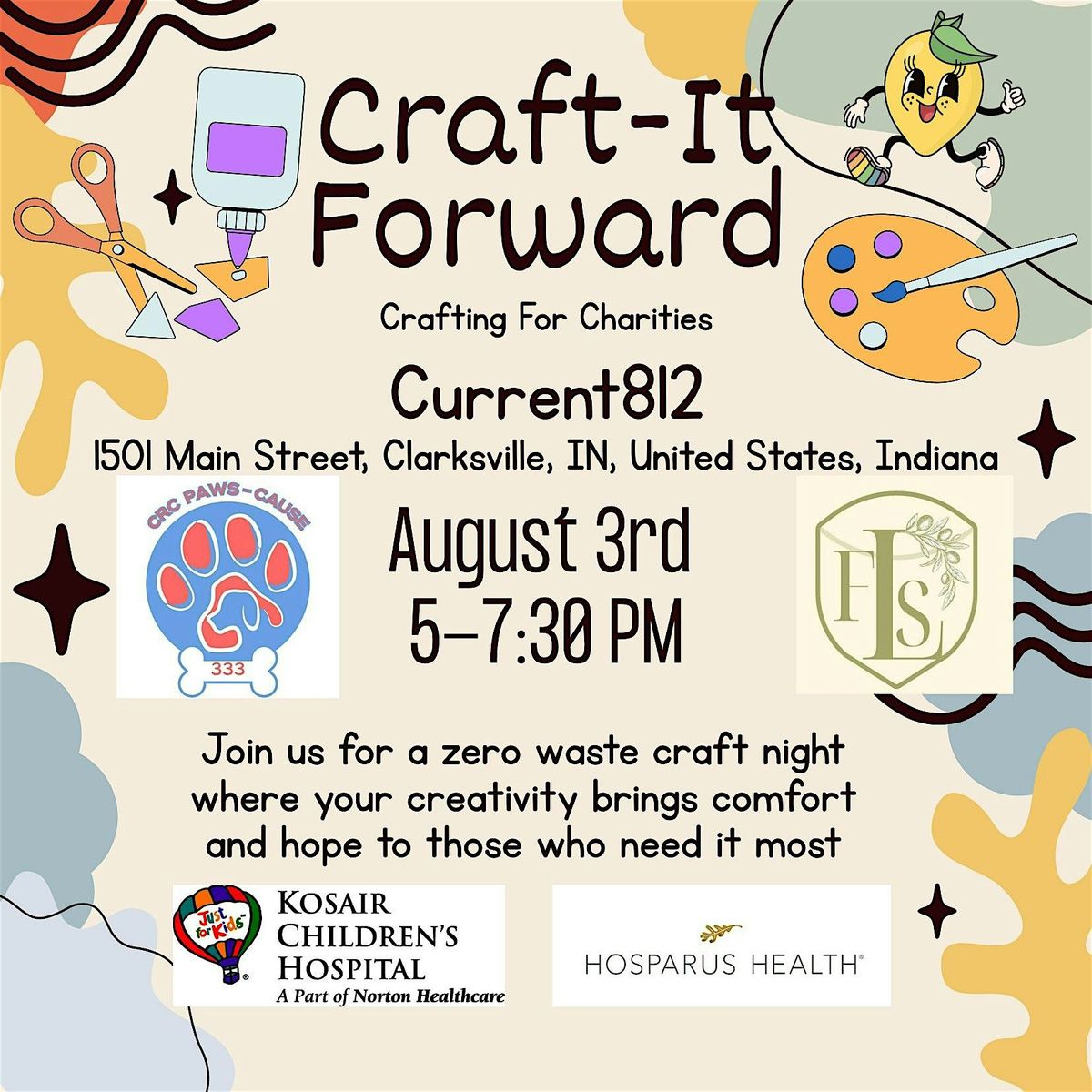 Craft-It Forward, 3 August | Event in Clarksville | AllEvents