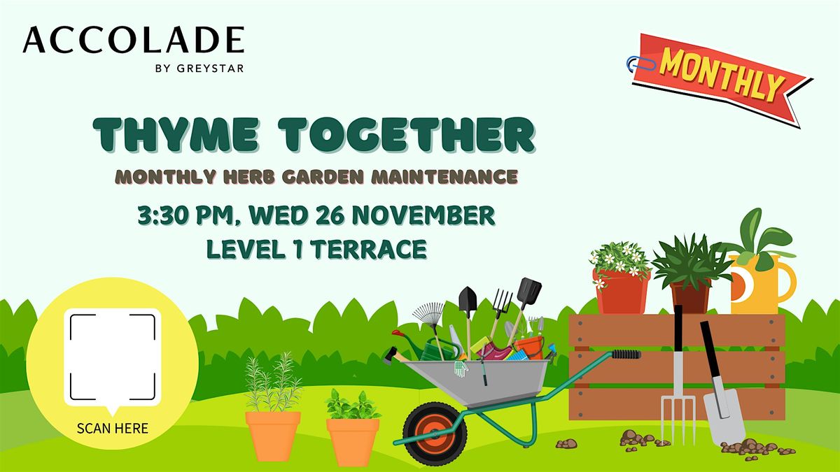 Thyme Together - ACCOLADE ON MOORE RESIDENTS ONLY, 26 November | Event in Canberra | AllEvents