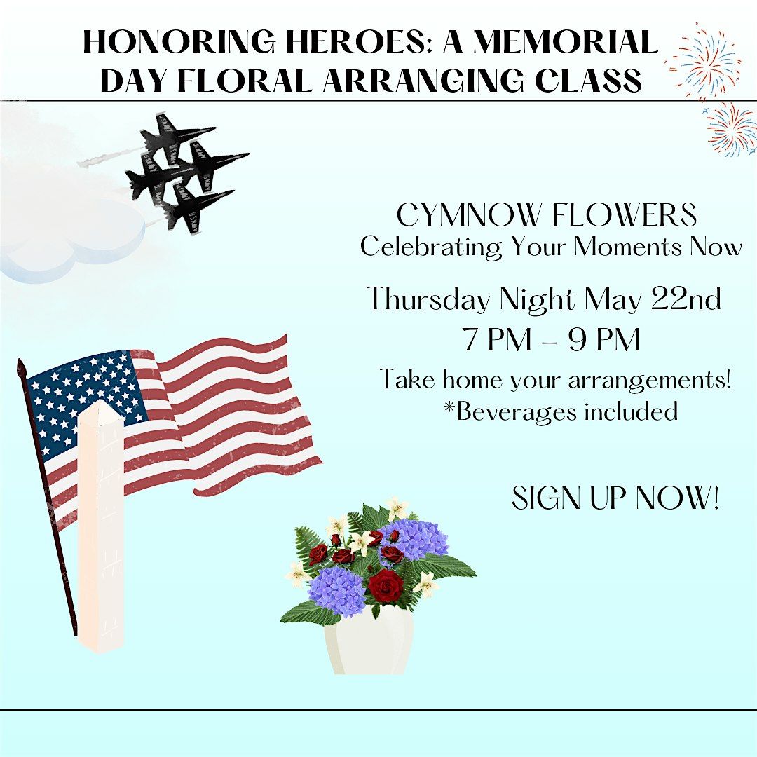 Memorial Day Floral Arranging Class: Honoring Heroes, 22 May | Event in Falls Church | AllEvents