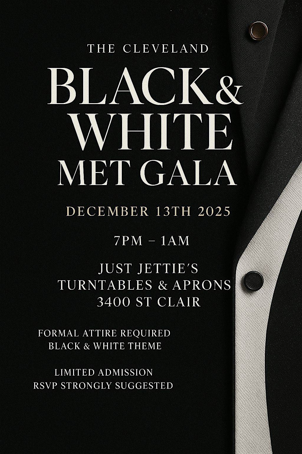 The Cleveland Black & White Met Gala, 13 December | Event in Cleveland | AllEvents