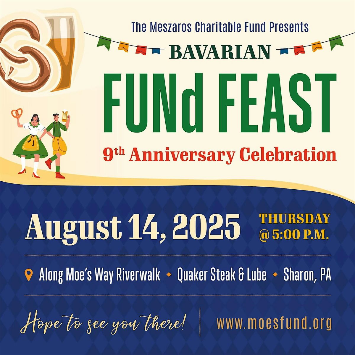 Meszaros Charitable Fund 9th Anniversary Bavarian FUNd Feast, 14 August | Event in Sharon | AllEvents