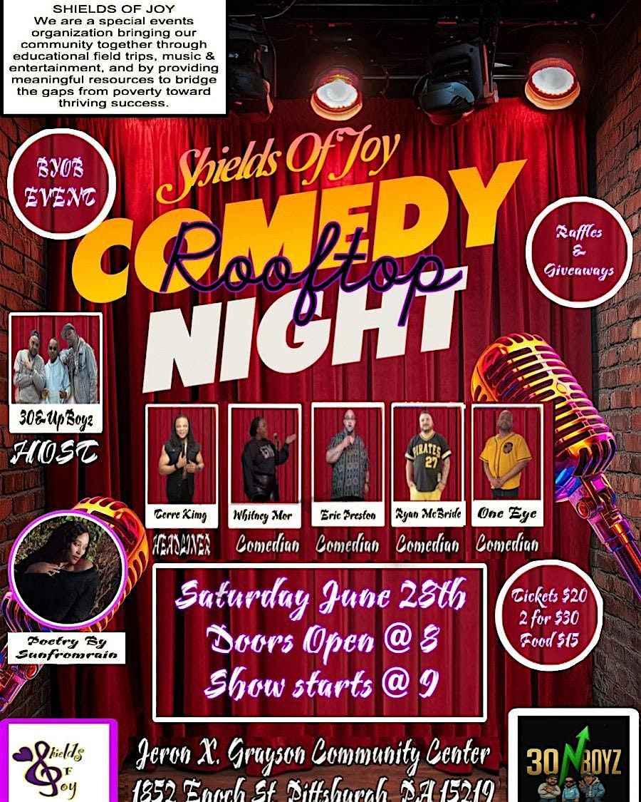 Copy of Shields Of Joy Rooftop Comedy Show, 28 June | Event in Pittsburgh | AllEvents