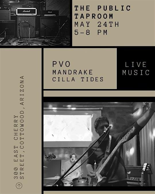3 Local Bands in 3 hours (POV, ManDrake & Cilla Tides) at The Public Taproo | Event in Cottonwood | AllEvents