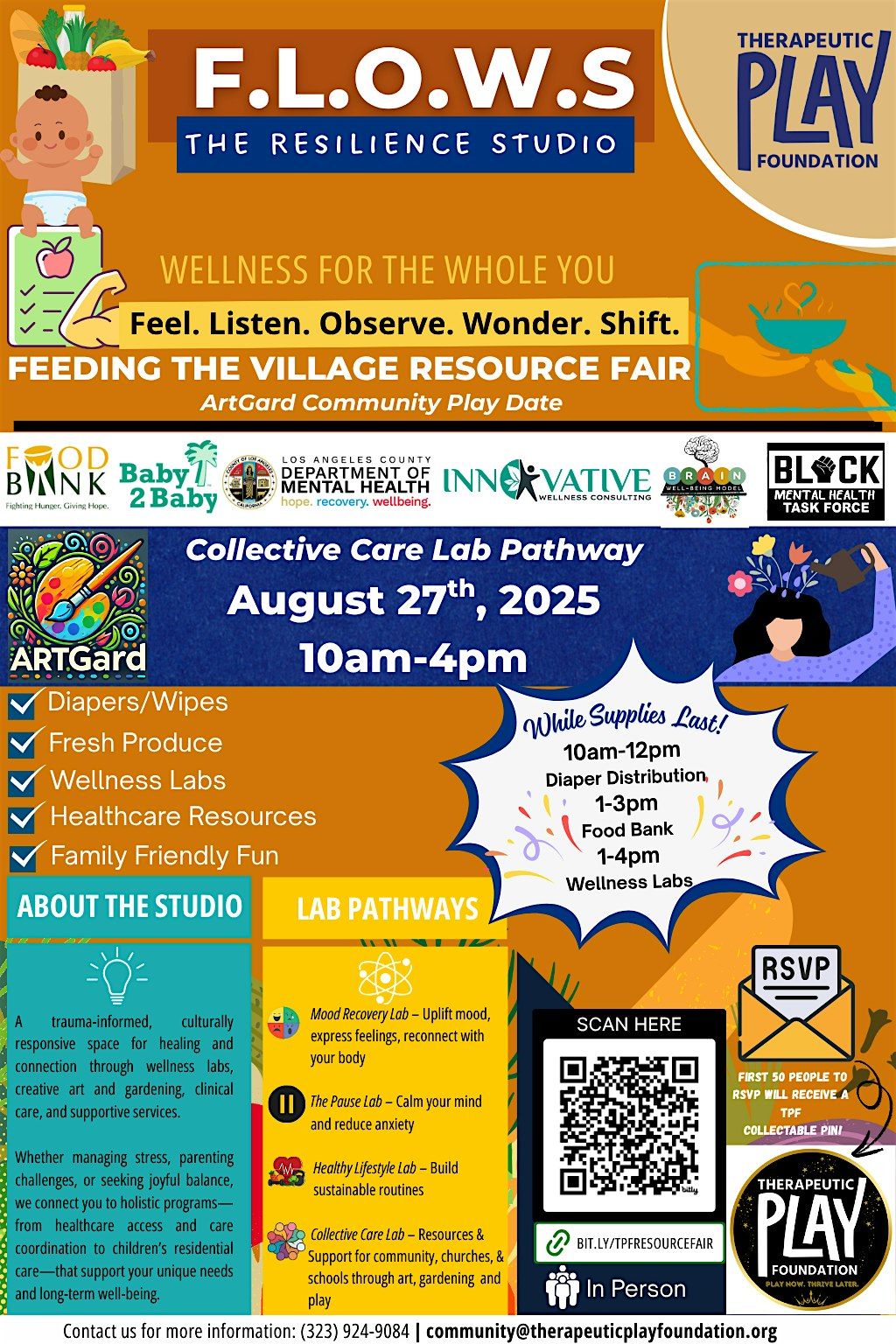 F.L.O.W.S The Resilience Studio: Feeding the Village Resource Fair, 27 August | Event in Los Angeles | AllEvents