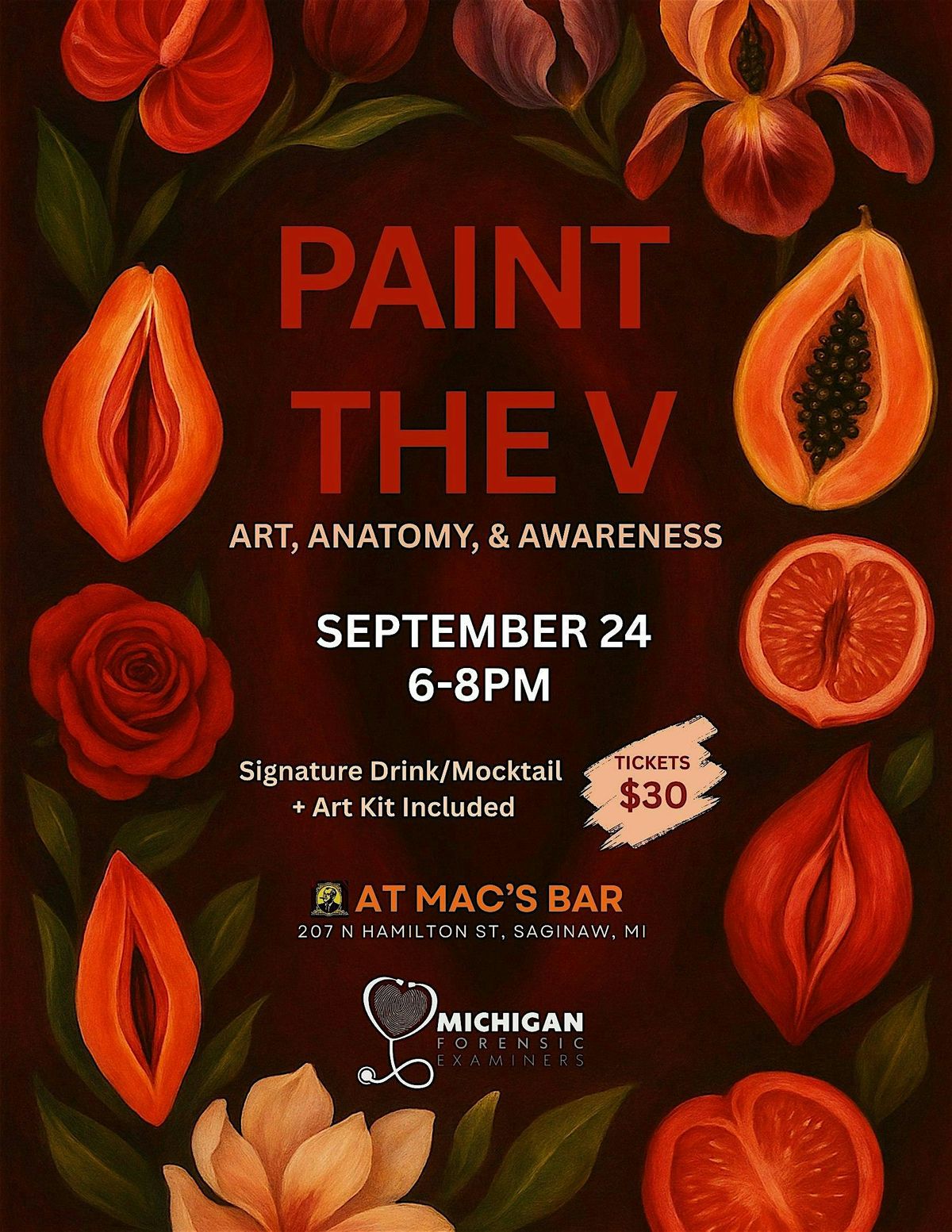 Paint the V: Art, Anatomy, & Awareness, 24 September | Event in Saginaw | AllEvents