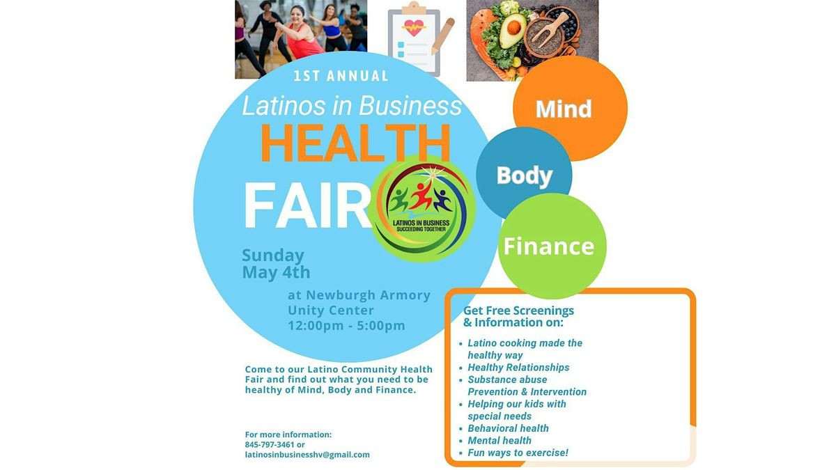 Latinos in Business 1st Annual Health Fair / 1ª Feria Anual de la Salud | Event in Newburgh | AllEvents