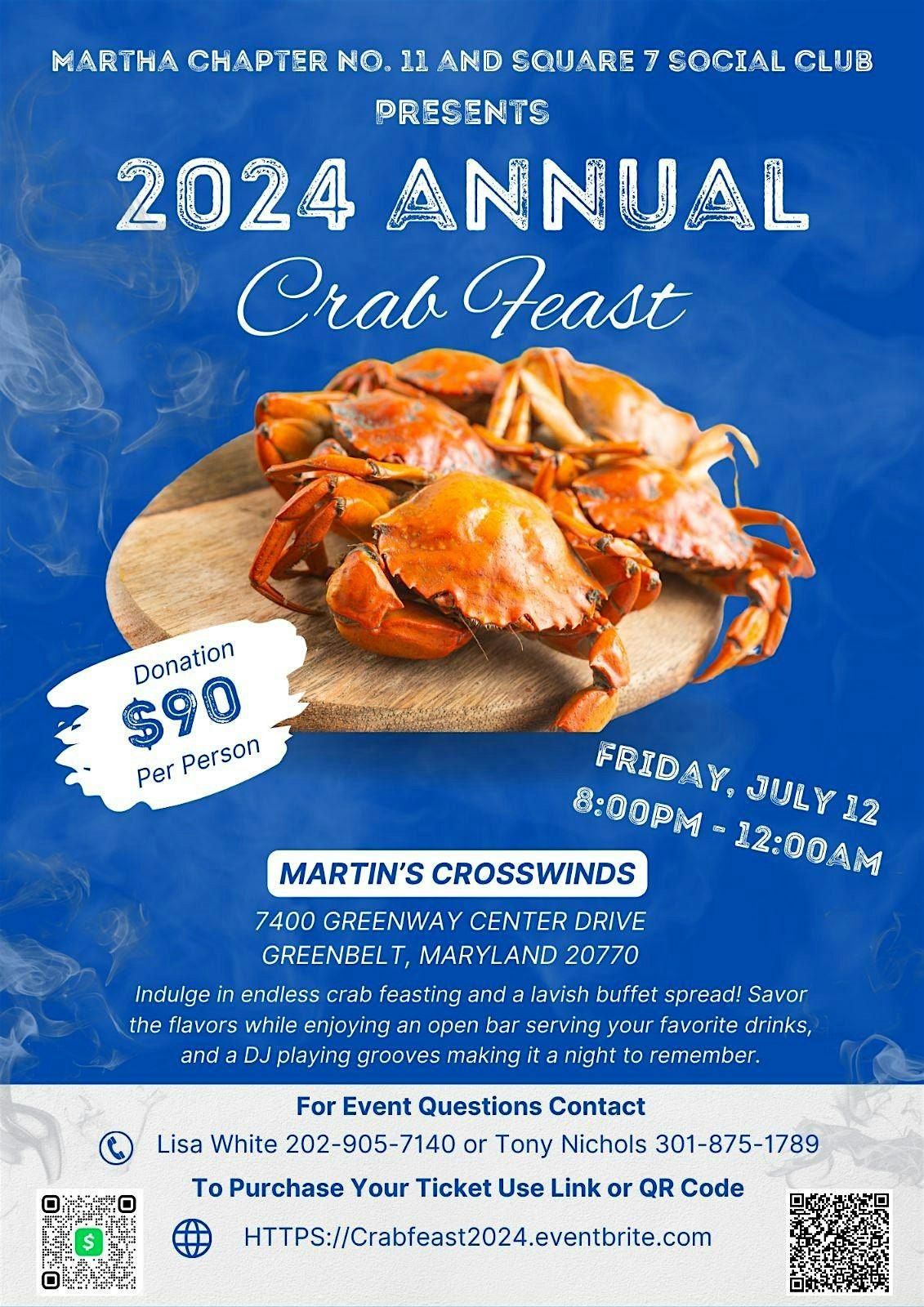 Martha Chapter No. 11 & Widow's Son Lodge No. 7 2025 Annual Crab  Feast, 11 July | Event in Greenbelt