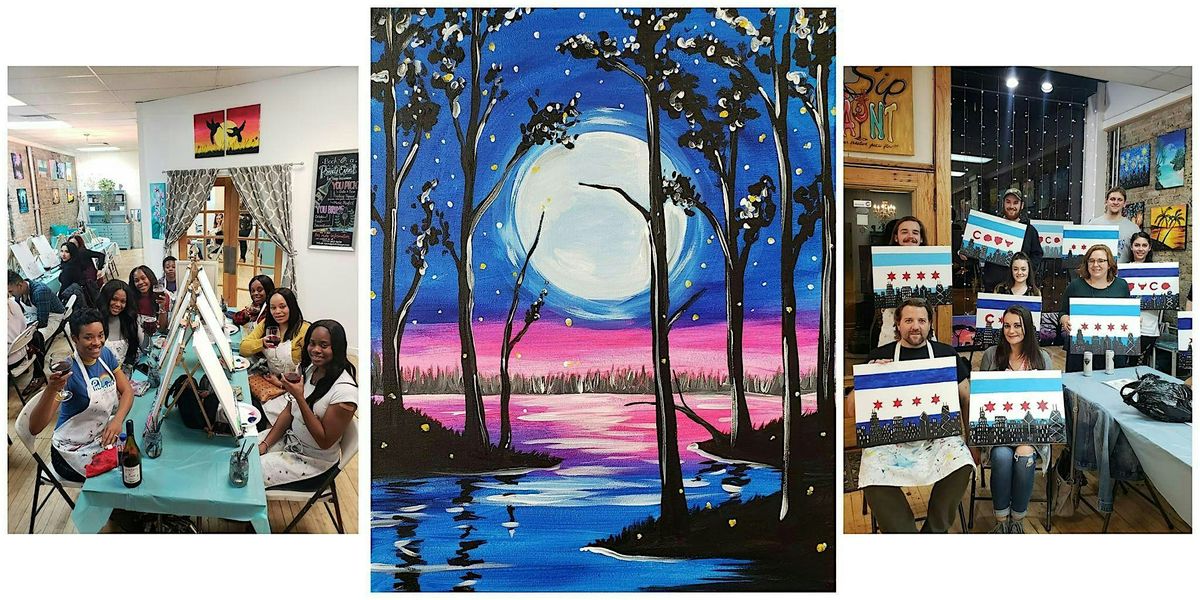 BYOB Sip & Paint Class “Full Moon Magic”, 17 August | Event in Chicago | AllEvents