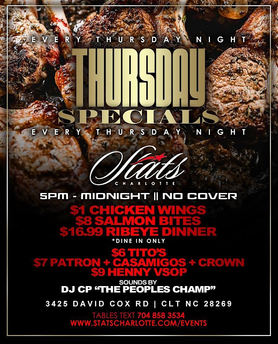 STEAK NIGHT @ STATS Charlotte | Event in Charlotte | AllEvents