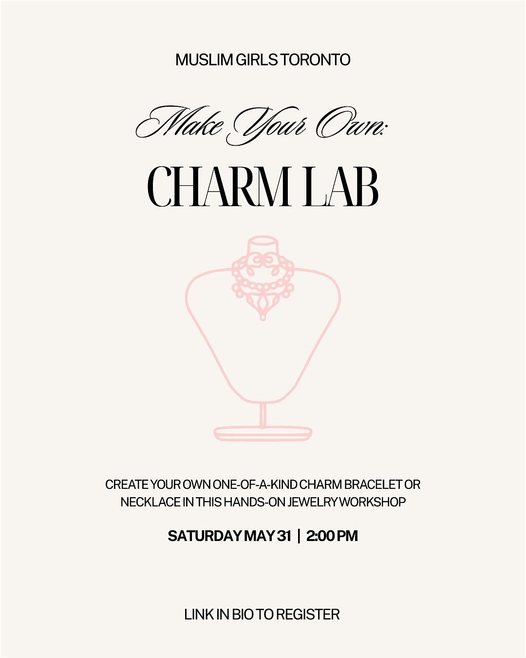 Make your own: charm lab, 31 May | Event in Toronto | AllEvents