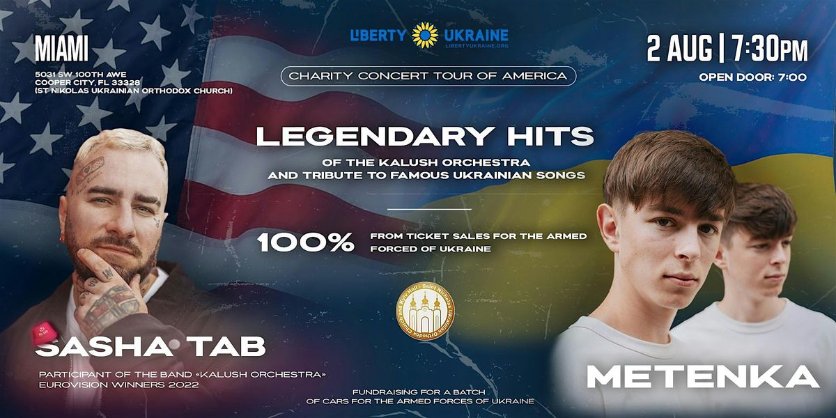 Sasha TAB and METENKA band in Miami, 2 August | Event in Cooper City | AllEvents