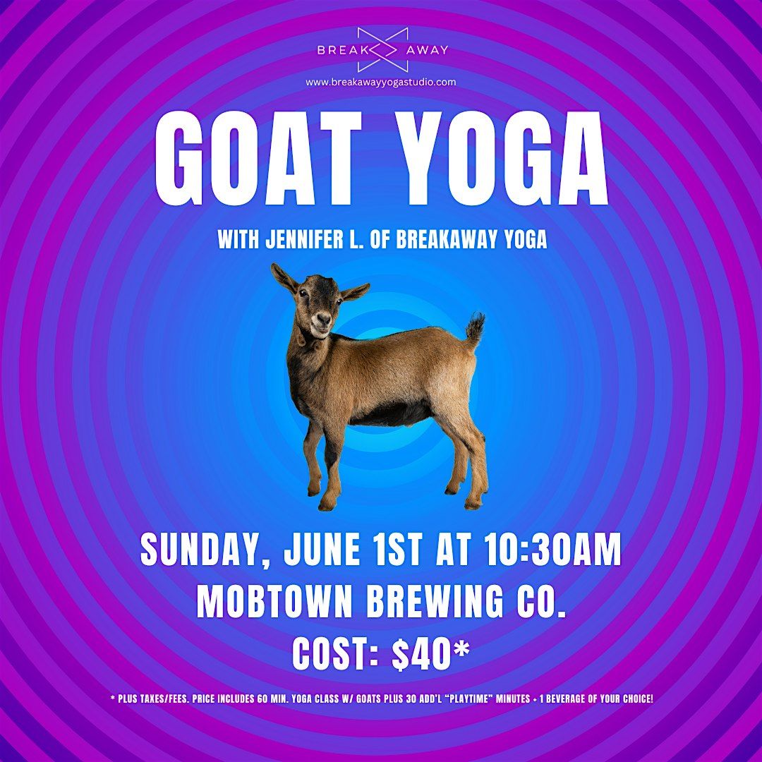 Goat Yoga at Mobtown Brewing Co., 1 June | Event in Baltimore | AllEvents