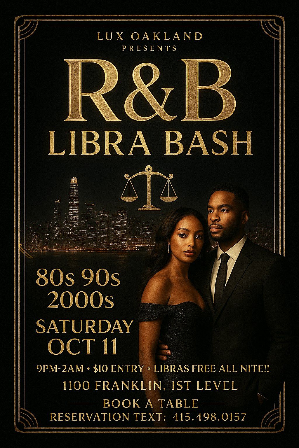 R&B Libra Bash Sat Oct 11 Lux Oakland, 11 October | Event in Oakland | AllEvents