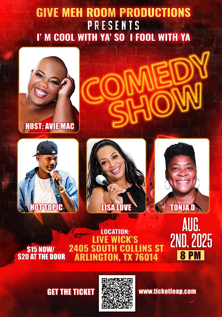 Im COOL with ya so  I FOOL with Ya Comedy Show, 2 August | Event in Arlington | AllEvents