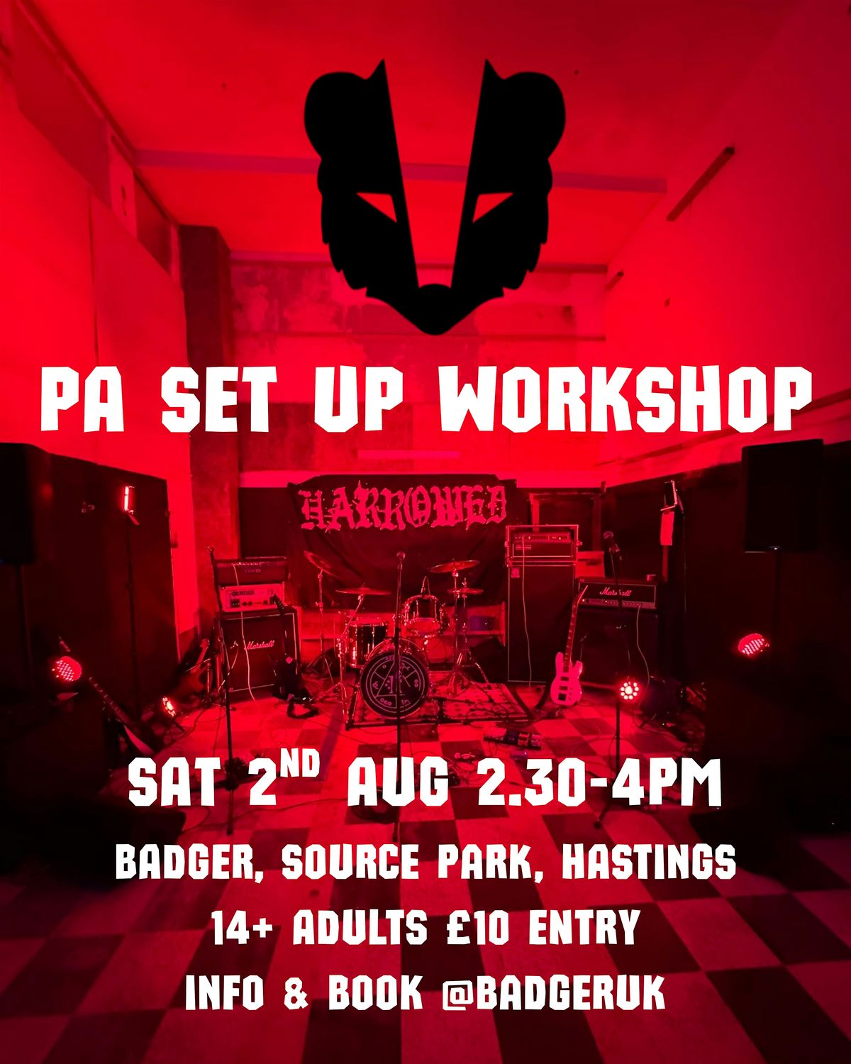 PA Set Up Workshop Beginners 14+ Adults @ BADGERUK, 2 August | Event in Hastings | AllEvents