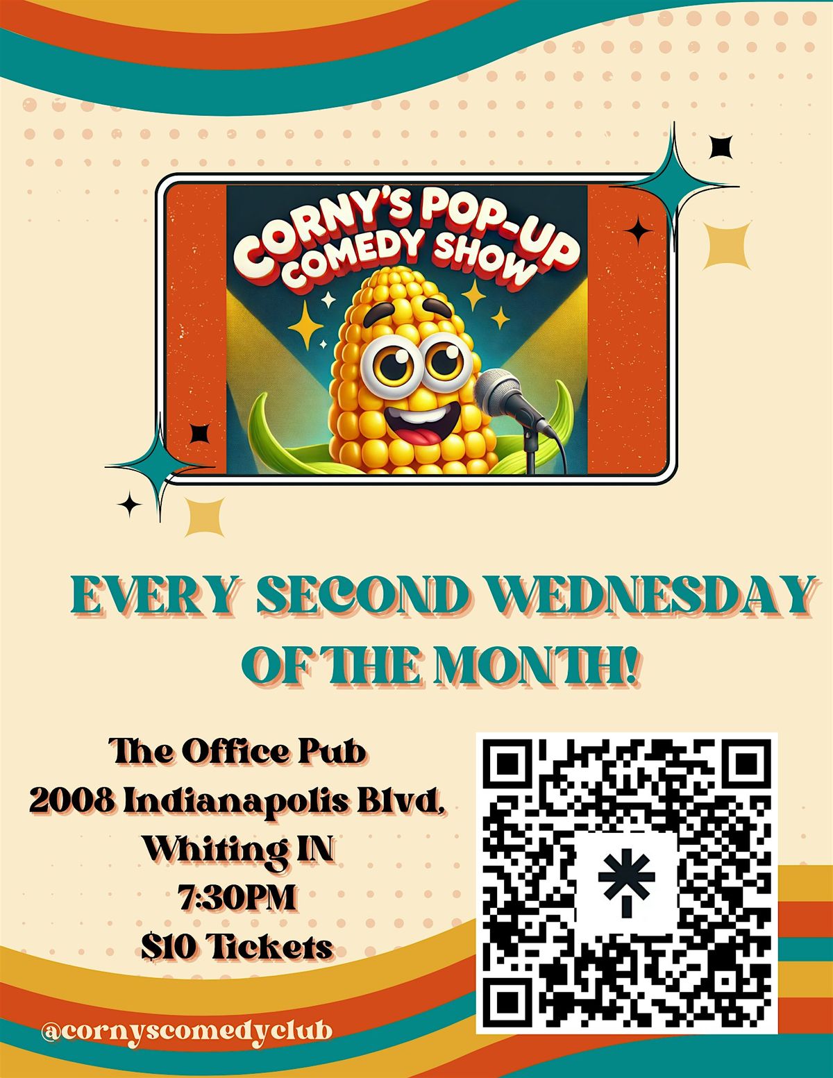 Corny’s Pop Up Comedy Show | Event in Whiting | AllEvents