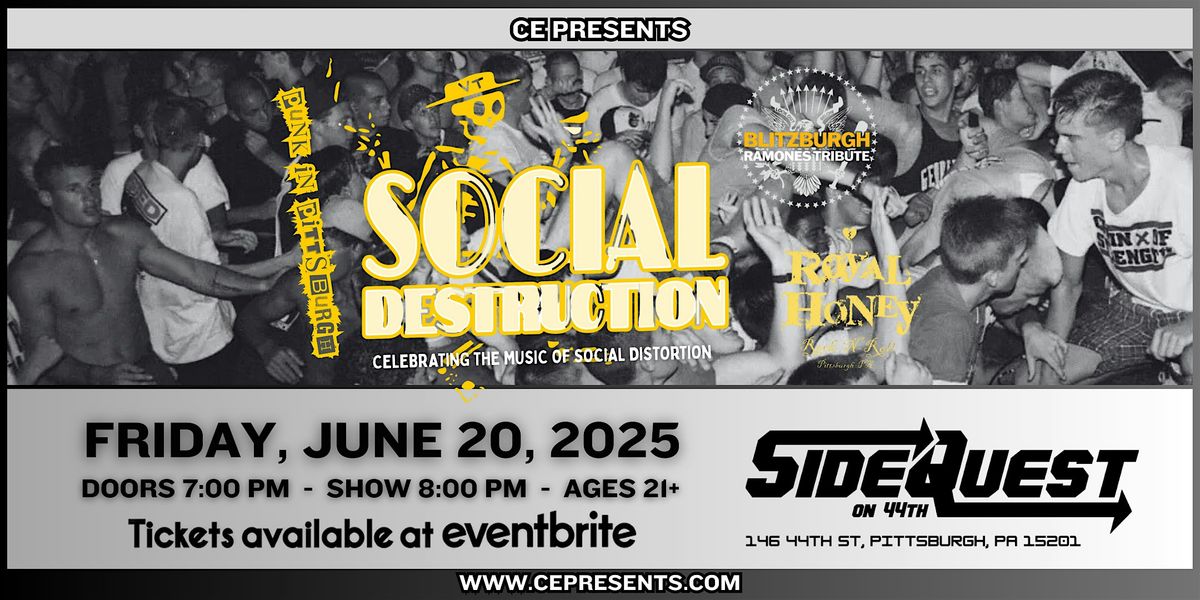 Social Destruction - Celebrating the Music of Social Distortion, 20 June | Event in Pittsburgh | AllEvents