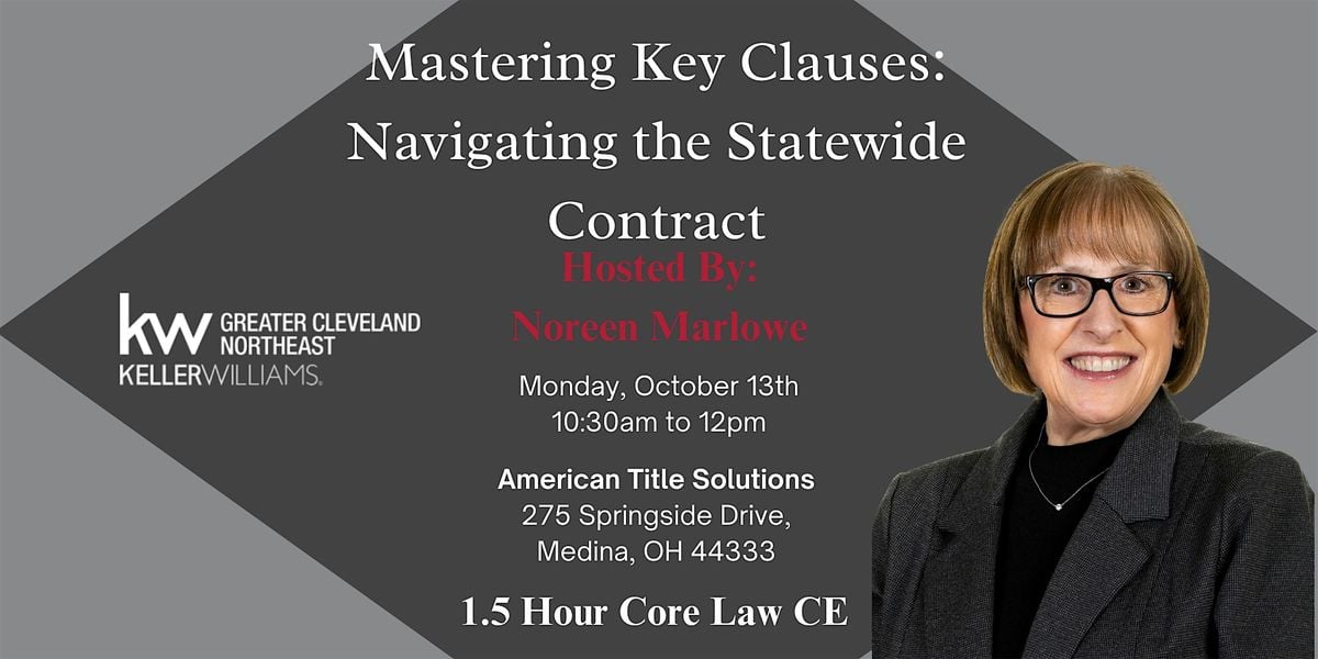 Mastering the Key Clauses: Navigating the Statewide Contract - 1.5 Hr CE, 13 October | Event in Akron | AllEvents