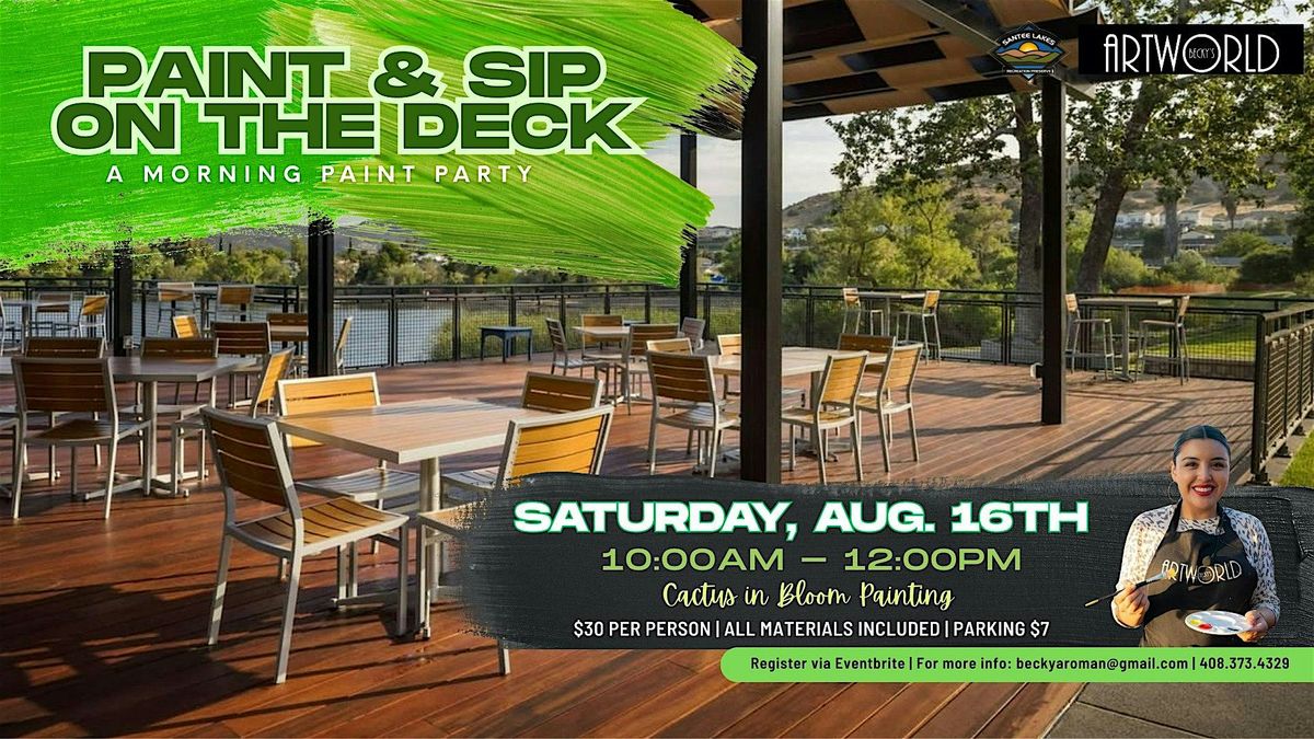 PAINT & SIP ON THE DECK, 16 August | Event in Santee | AllEvents
