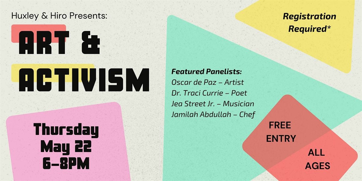 Art & Activism Panel, 22 May | Event in Wilmington | AllEvents