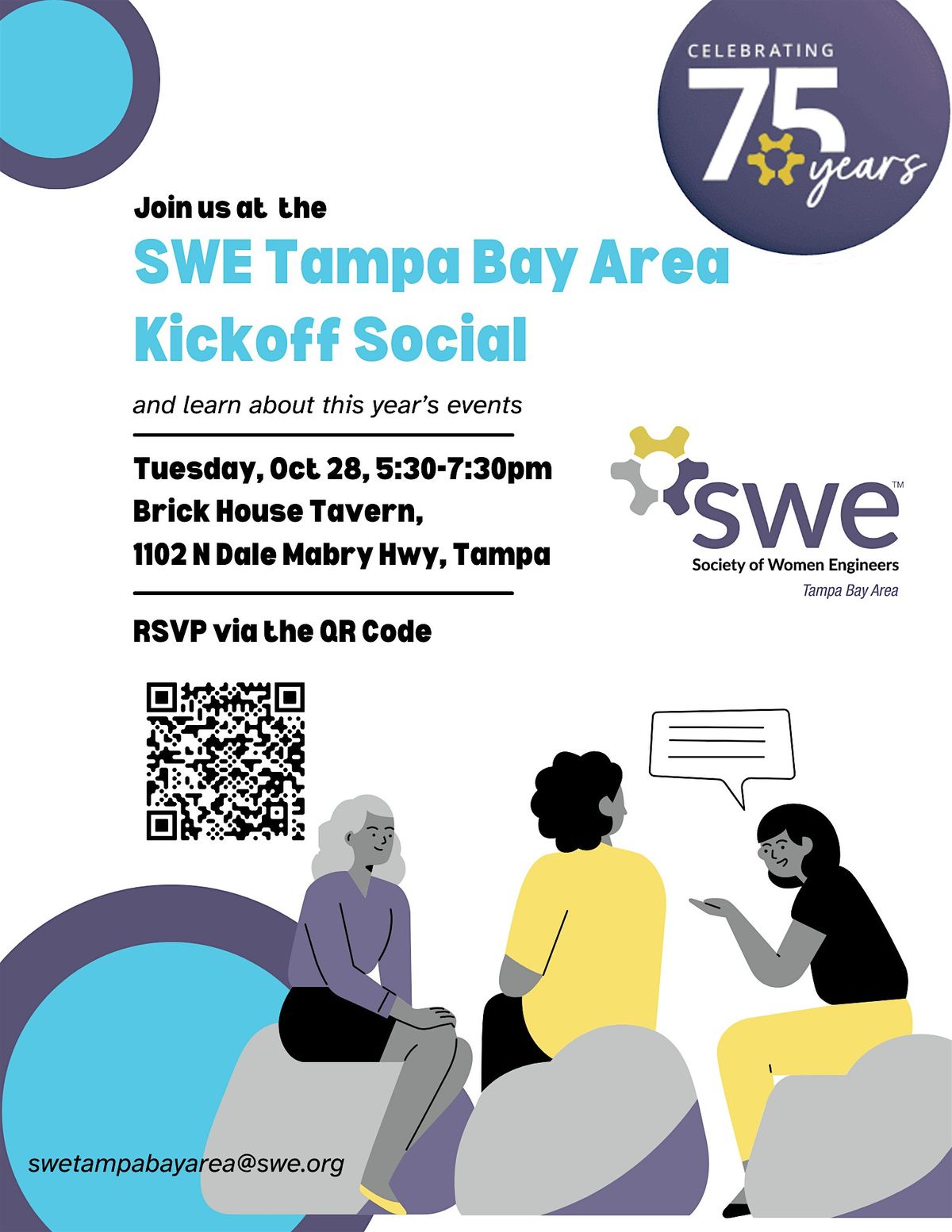 SWE TBA Kickoff Social, 28 October | Event in Tampa | AllEvents