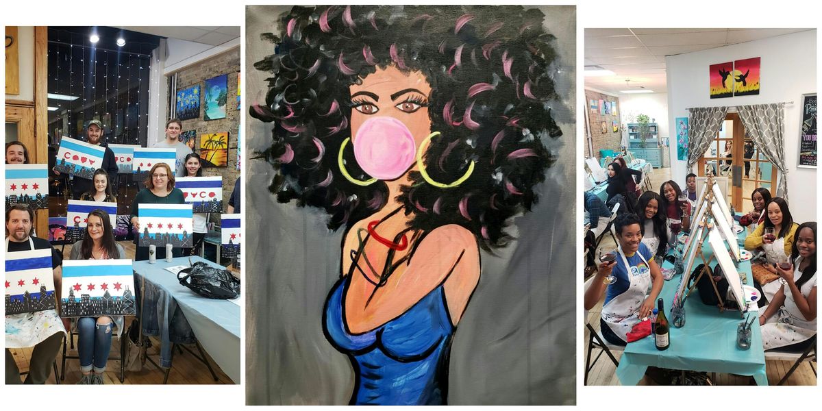 BYOB Sip & Paint Event - "Bubble Gum Girl", 22 August | Event in Chicago | AllEvents