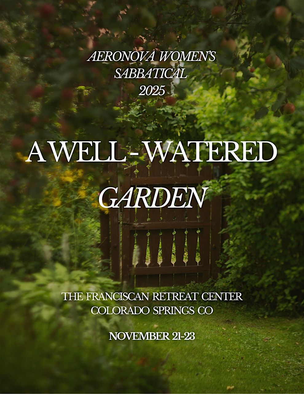 The Women's Sabbatical by AeroNova: A Well-Watered Garden, 21 November | Event in Colorado Springs | AllEvents
