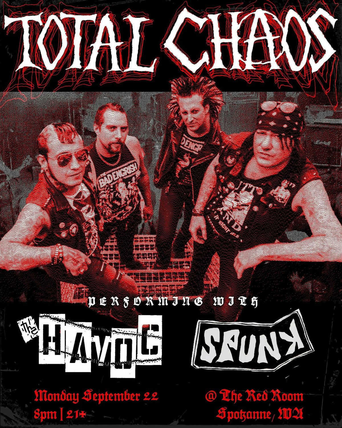 Total Chaos at The Red Room with The Havoc, Spunk and More!, 22 September | Event in Spokane | AllEvents