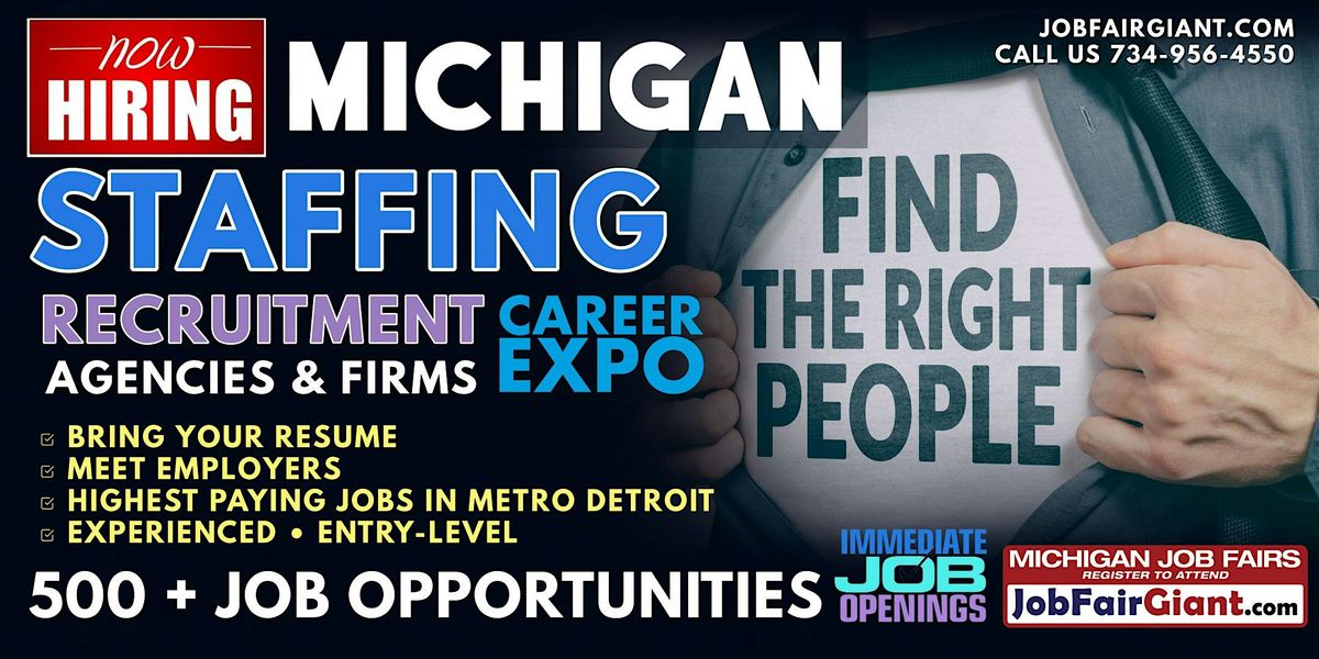 Michigan Staffing Agencies and Recruitment Firms Career Fair, 18 June | Event in Southfield | AllEvents
