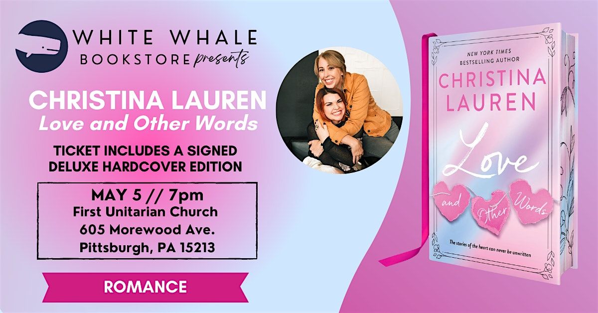 AN EVENING WITH CHRISTINA LAUREN "Love and Other Words" (deluxe edition), 5 May | Event in Pittsburgh