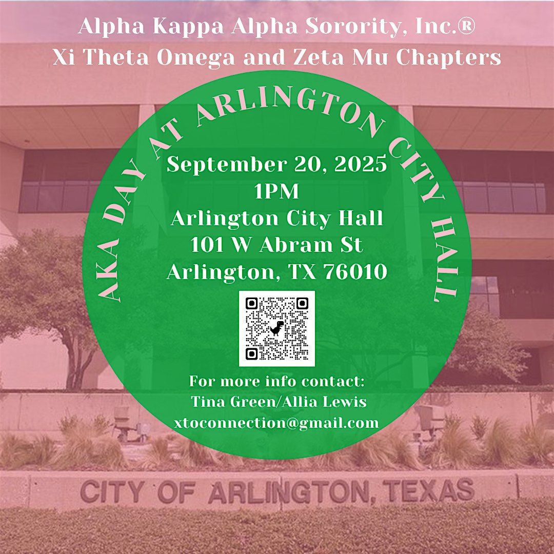 XI THETA OMEGA AND ZETA MU CHAPTERS PRESENTS AKA DAY AT ARLINGTON CITY HALL, 20 September | Event in Arlington