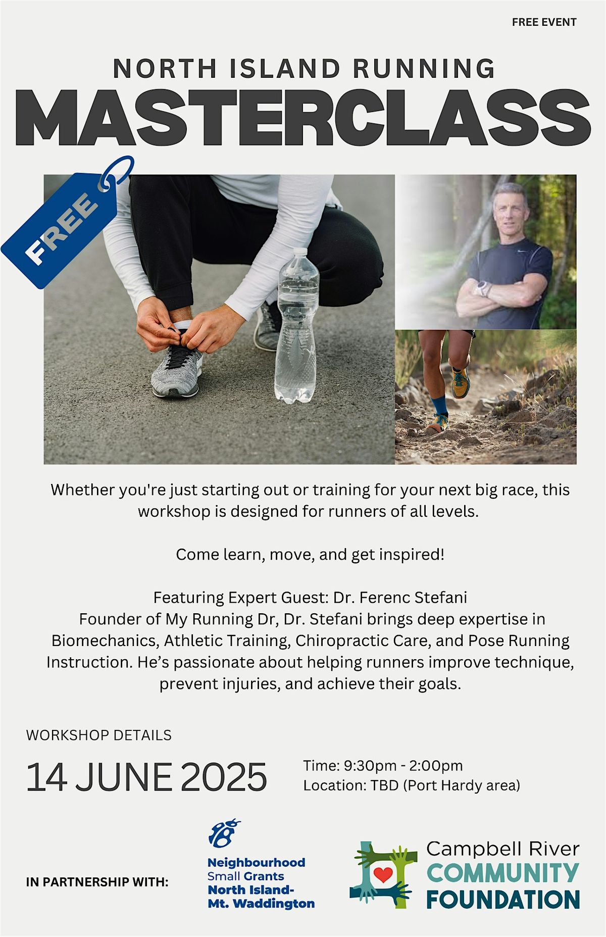 North Island Running Masterclass, 14 June | Event in Port Hardy | AllEvents