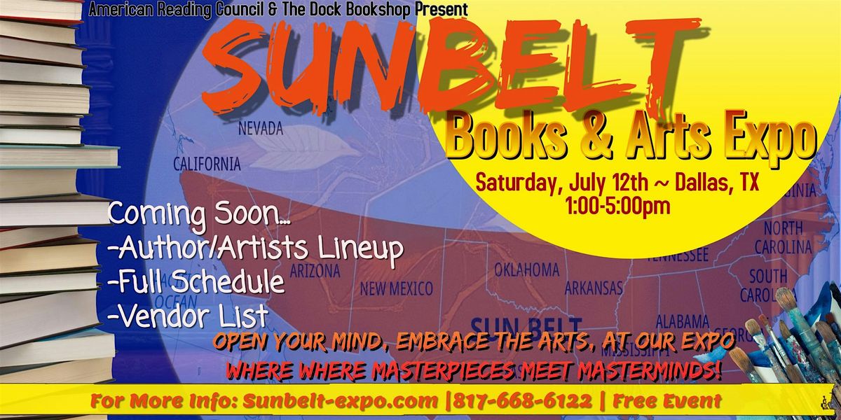 Sunbelt Books & Arts Expo, 12 July | Event in Dallas | AllEvents