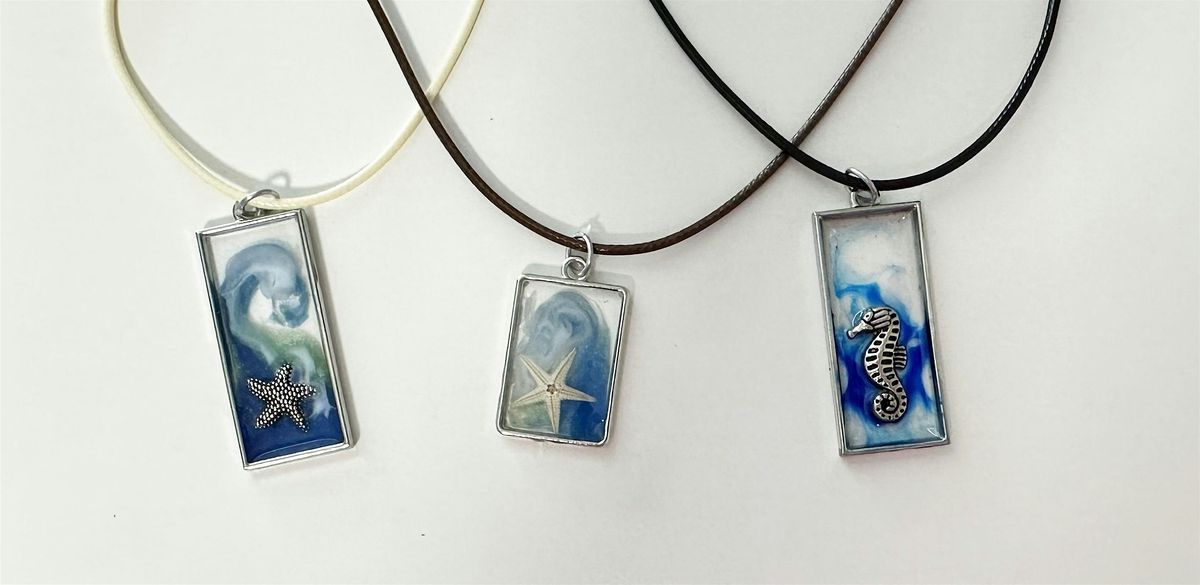 Set of 3 Mother’s Day Gift Beach Necklaces Resin Pendants Art Sip Class, 7 May | Event in Akron | AllEvents