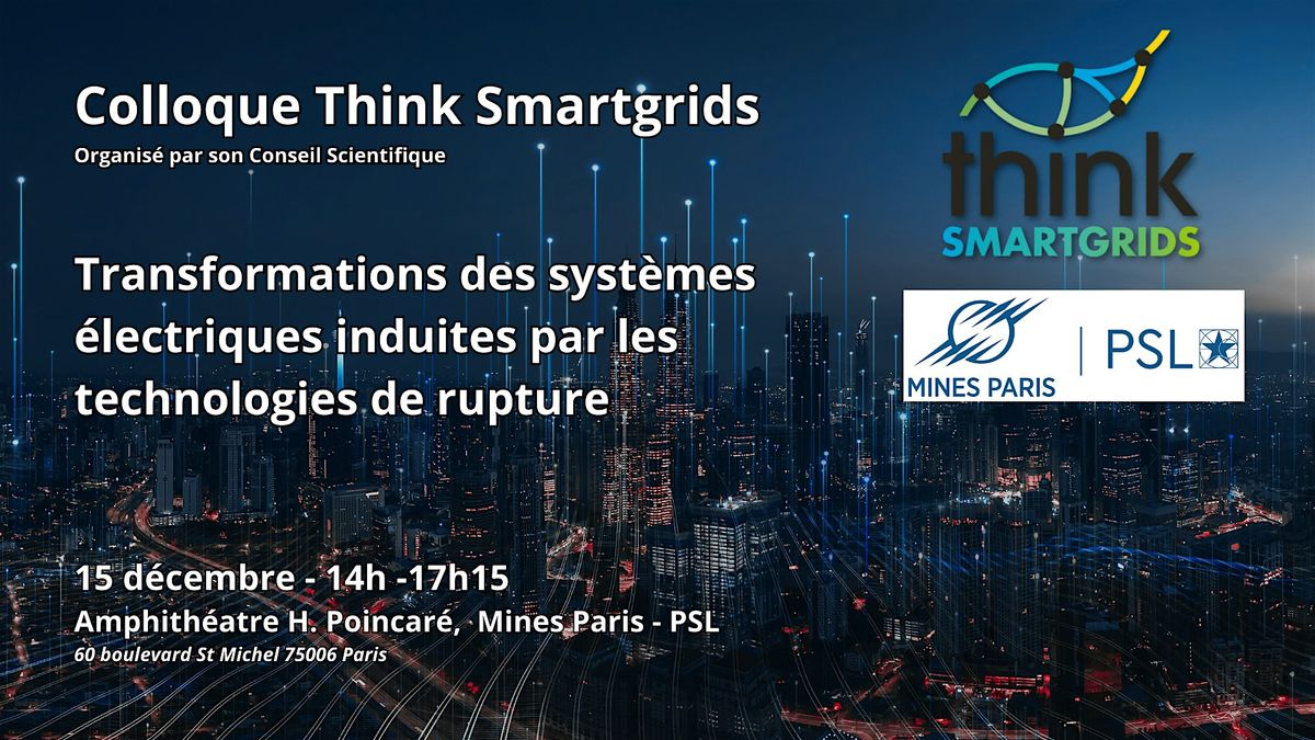 Colloque Conseil Scientifique Think Smartgrids, 15 December | Event in Paris | AllEvents