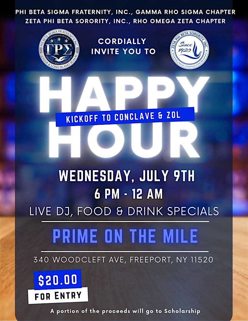Kickoff to Conclave & ZOL with Gamma Rho Sigma and Rho Omega Zeta, 9 July | Event in Freeport | AllEvents
