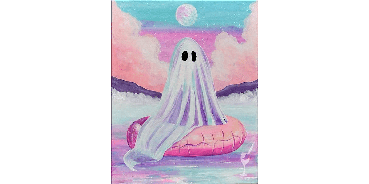 Glittery Ghost - Paint and Sip in Houston | Classpop!™, 20 August | Event in Pasadena | AllEvents