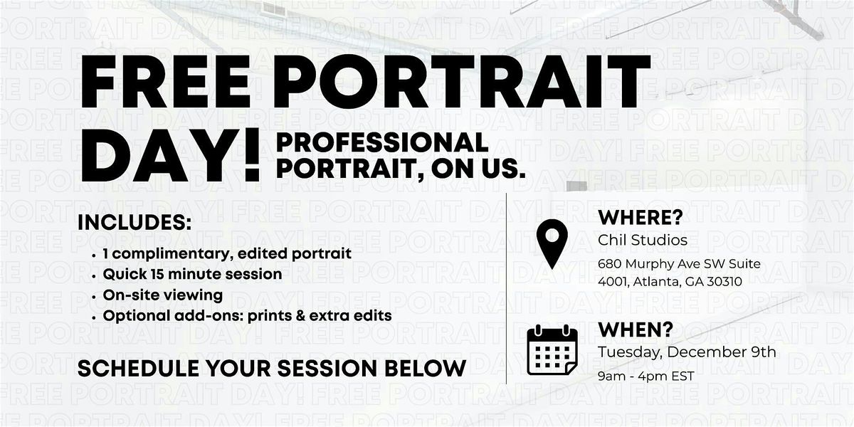 Free Portrait Day, 9 December | Event in Atlanta | AllEvents